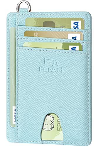 FurArt Slim Minimalist Wallet, Front Pocket Wallets, RFID Blocking, Credit Card Holder for Men-Light Blue - Image 1