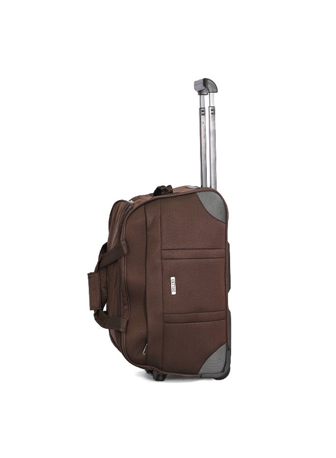 DILIXI طقم حقيبة دفلليكس، 3 قطع، بني، قماش أكسفورد ناعم، بعجلات مع مقبض تلسكوبي - Image 2