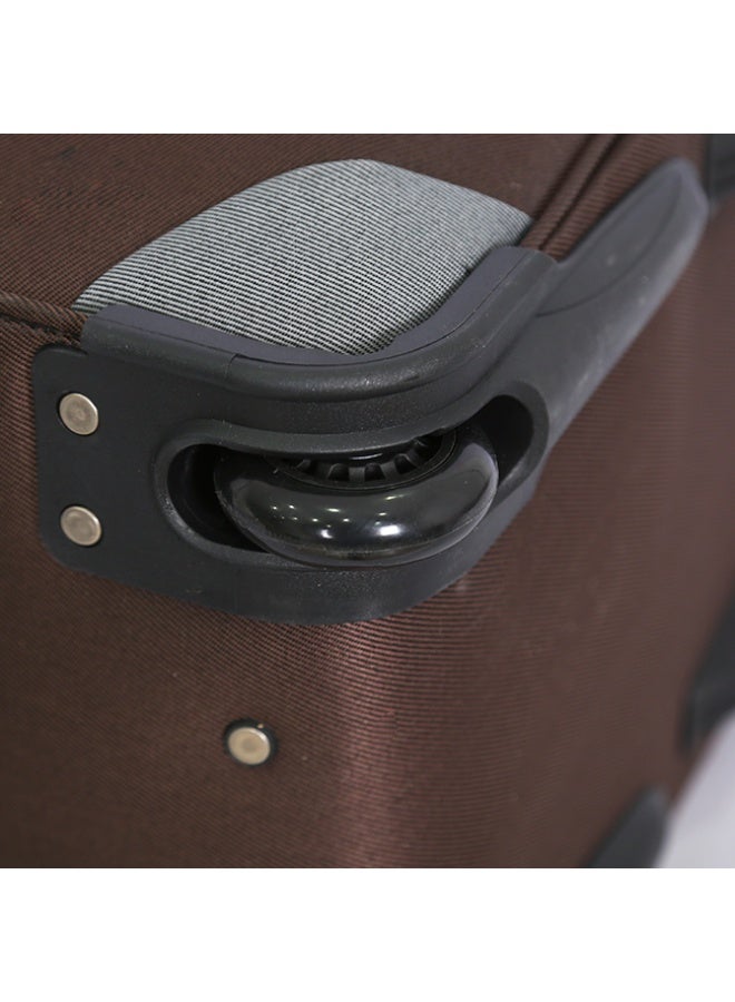 DILIXI طقم حقيبة دفلليكس، 3 قطع، بني، قماش أكسفورد ناعم، بعجلات مع مقبض تلسكوبي - Image 5