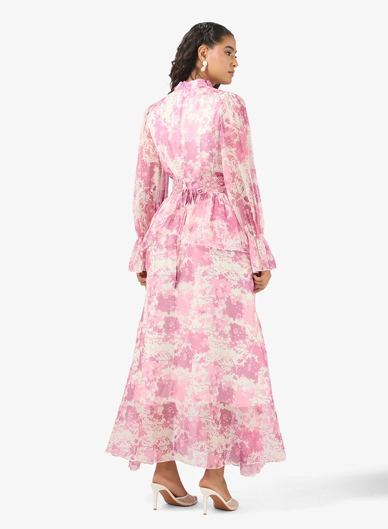 Khizana Monotone Print Dress