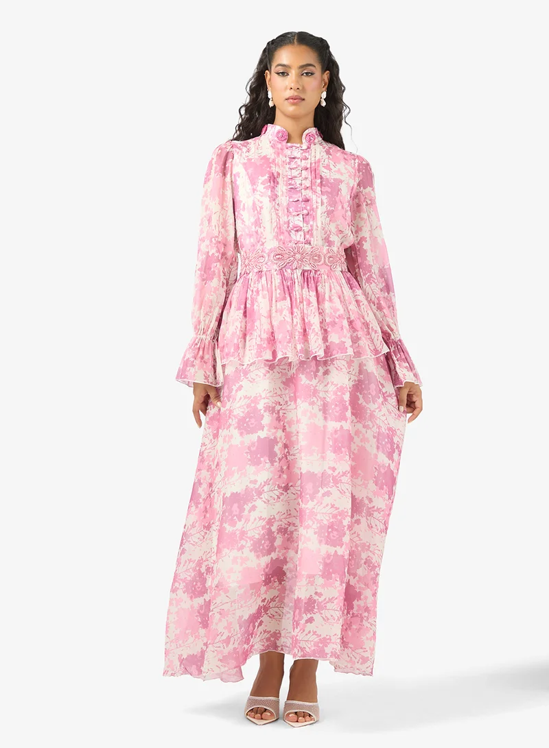 Monotone Print Dress