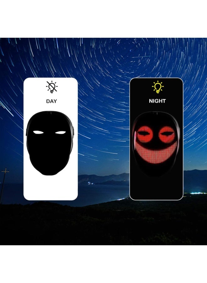 جورونب قناع LED مع تطبيق متوافق مع البلوتوث، قناع لامع قابل للتخصيص، للجنسين - للبالغين - Image 4