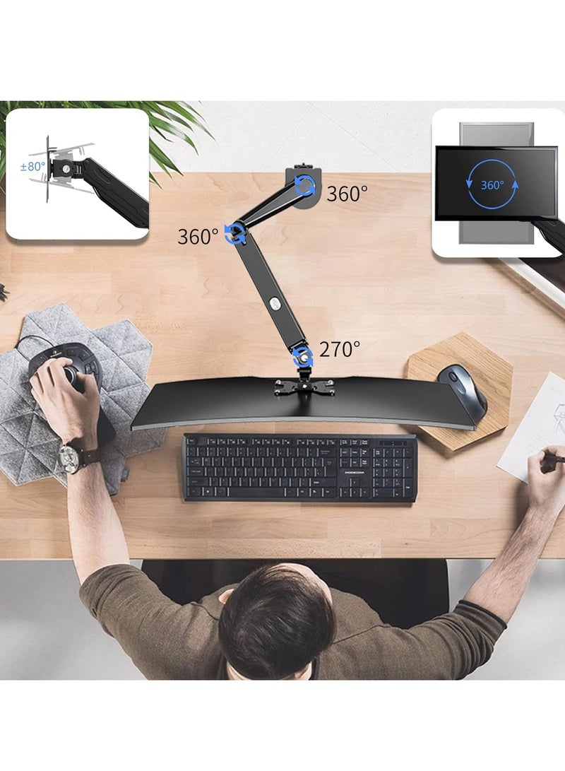 ELTRAZONE 17-27 Inch LCD Monitor Stand – Gas Spring Monitor Arm, 360° Rotatable, Height Adjustable Swivel, VESA 75x75/100x100mm, MD81 – Ergonomic Desk Mount for Office, Home, and Gaming, Sturdy and Flexible Display Solution  - Image 3