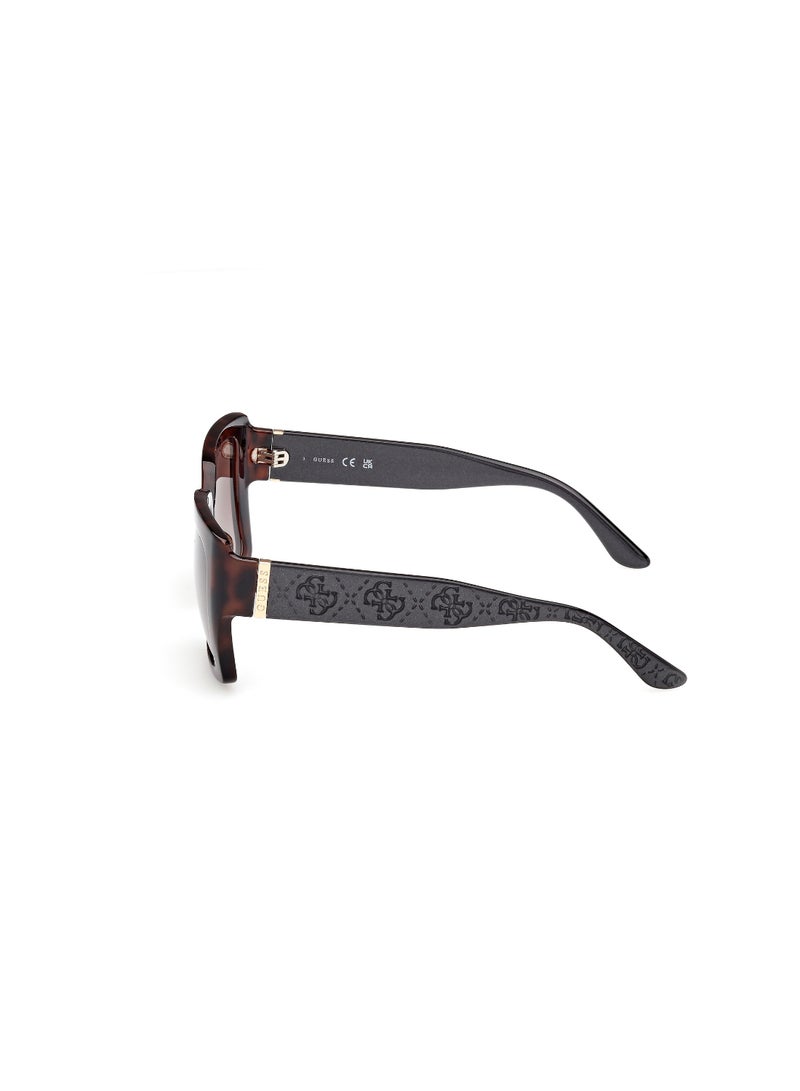 GUESS FULL RIM FEMALE SQUARE BROWN INJECTED SUNGLASSES - Image 2