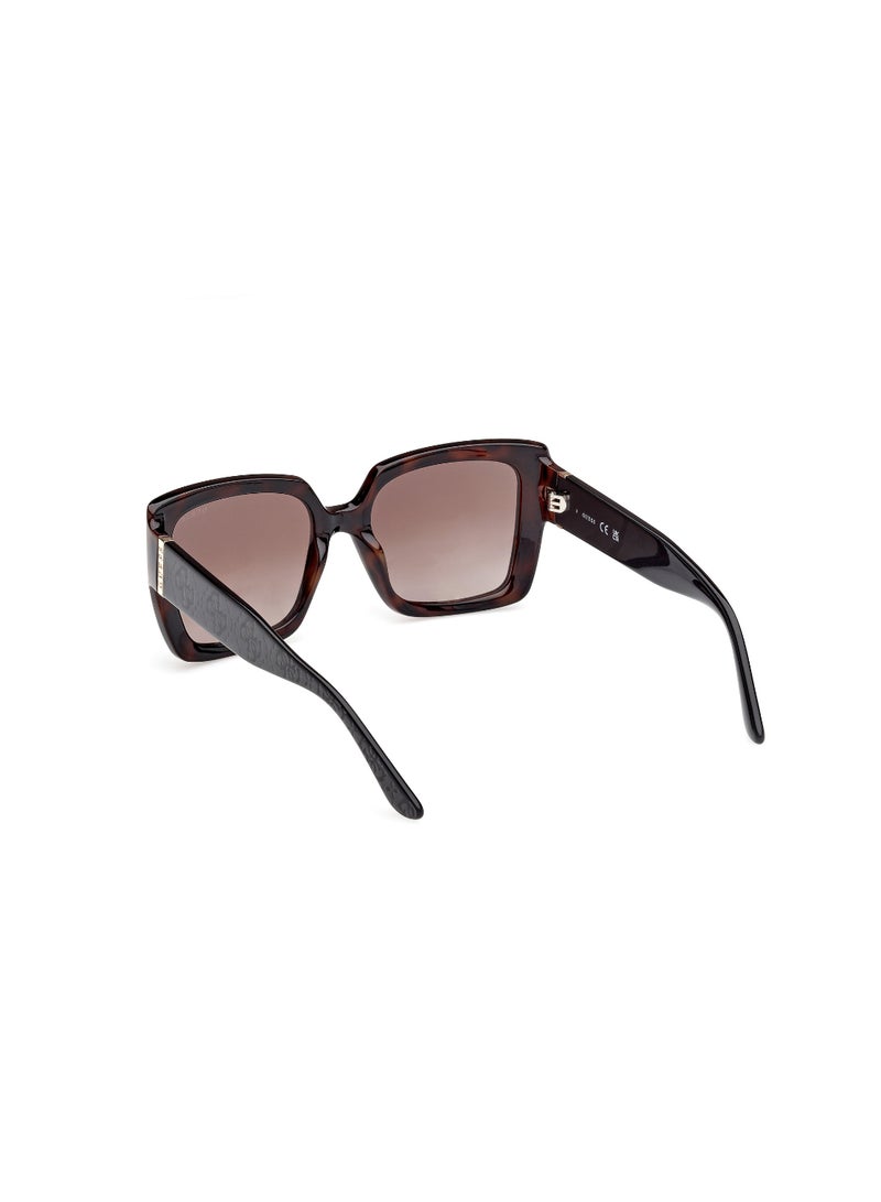 GUESS FULL RIM FEMALE SQUARE BROWN INJECTED SUNGLASSES - Image 3
