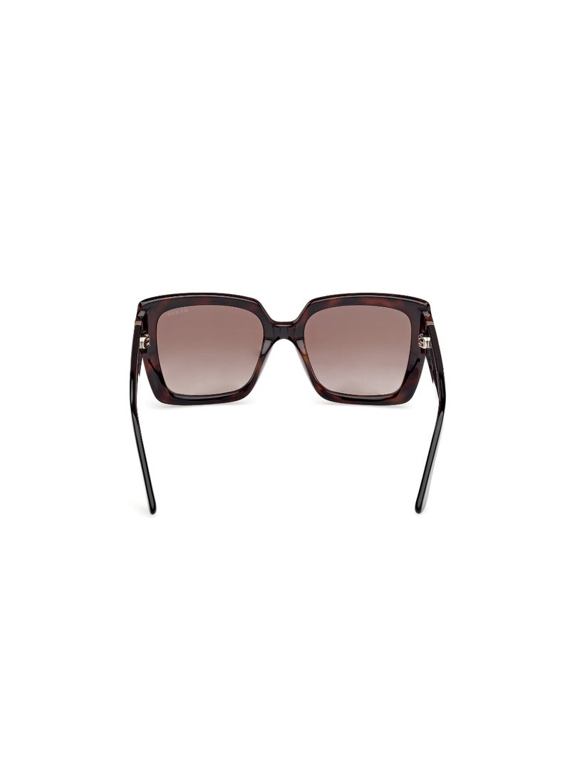 GUESS FULL RIM FEMALE SQUARE BROWN INJECTED SUNGLASSES - Image 4