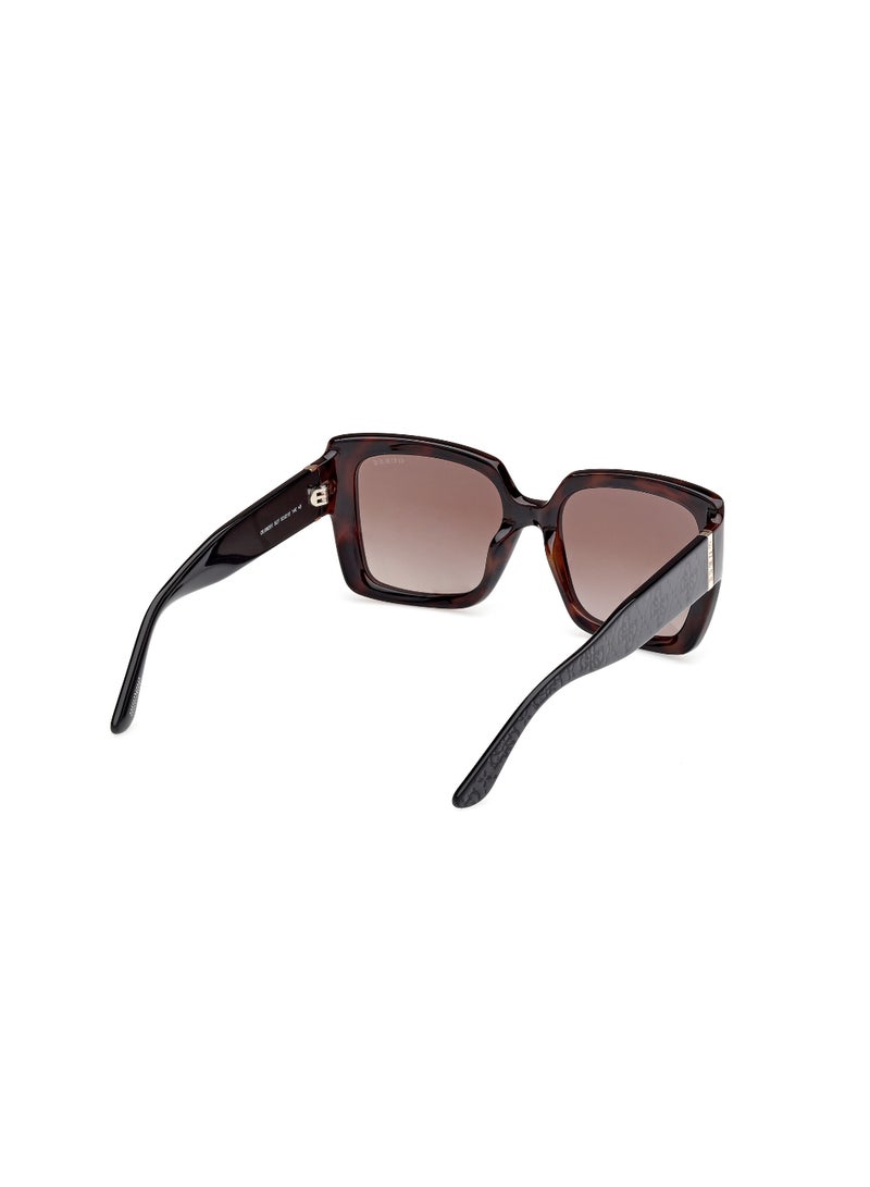 GUESS FULL RIM FEMALE SQUARE BROWN INJECTED SUNGLASSES - Image 5