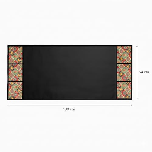Fancy Walas Refrigerator Single Door Waterproof, Dustproof, Refrigerator Top Cover, Protective Cover for Fridges with Extra Storage Space Nylon Top cover with 6 Storage Pockets ( Flower, 130 x 54 cm ) - Image 2