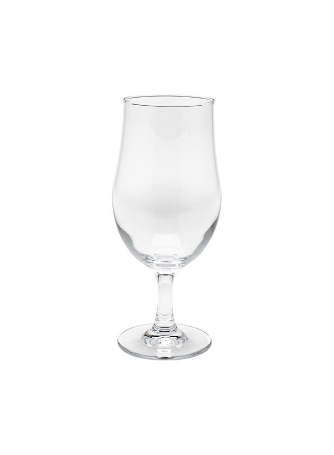 Restaurantware 18 Ounce Pilsner Glasses, Set Of 6 Stemmed Beer Glasses - Fine-Blown, Dishwasher-Safe, Clear Glass Beer Glass Set, Lead-Free, For Beers, Ales, or Cocktails