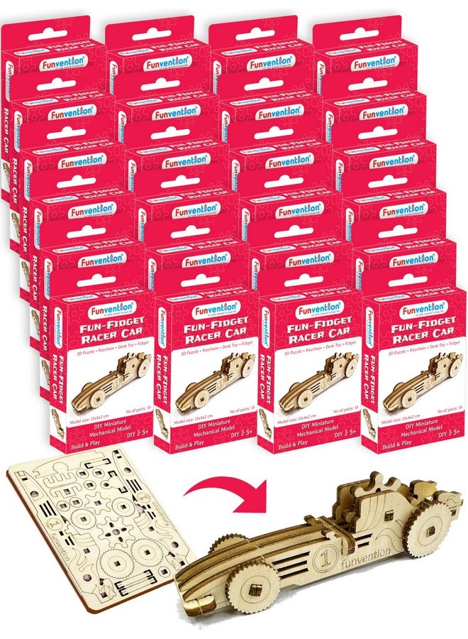 فنفينشين هدايا عيد ميلاد من فنفنشن (عبوة من ٢٤ قطعة) ألعاب فيدجيتس ممتعة - سيارة سباق | نماذج ميكانيكية مصغرة ثلاثية الأبعاد، هدايا عيد ميلاد للأطفال من سن ٥ سنوات فما فوق، صنع في الهند - Image 1