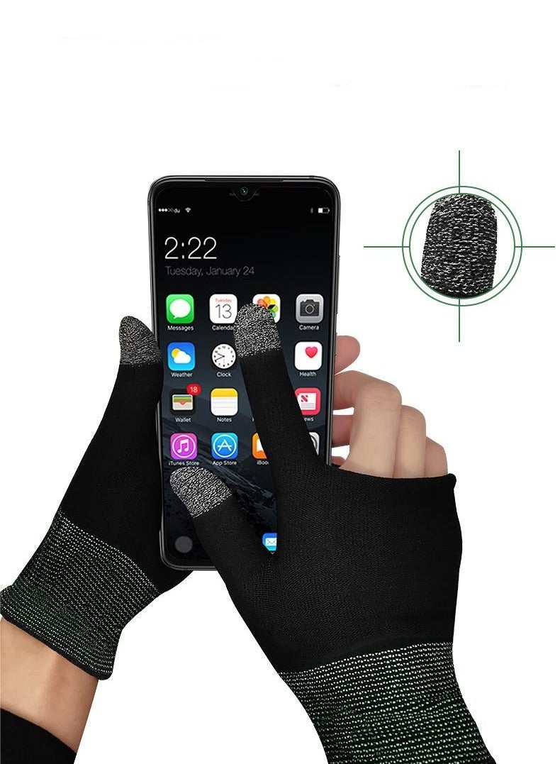 Beauenty Gaming Gloves The Latest Silver Fiber G1 Material Breathable Sweatproof Finger Gloves Touch Screen Game Controller Thumb Finger Case for PUBG Mobile Phone Games AccessoriesA Pair - Image 5