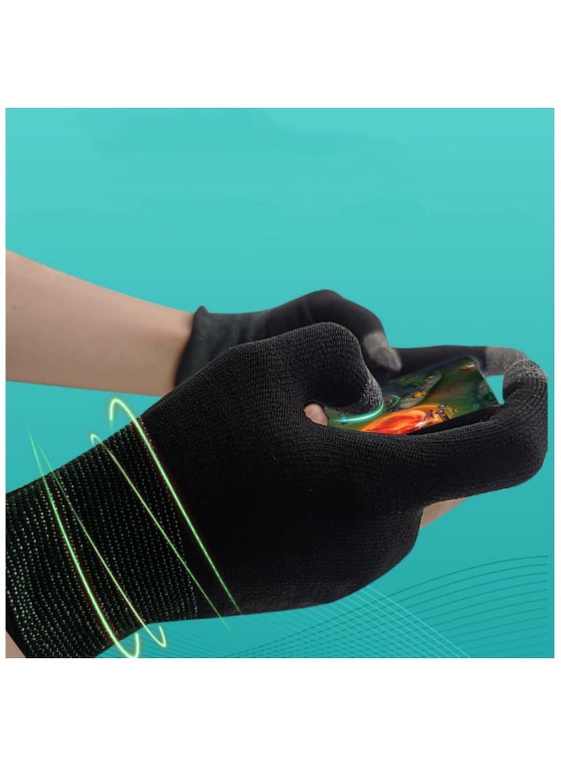 Beauenty Gaming Gloves The Latest Silver Fiber G1 Material Breathable Sweatproof Finger Gloves Touch Screen Game Controller Thumb Finger Case for PUBG Mobile Phone Games AccessoriesA Pair - Image 2