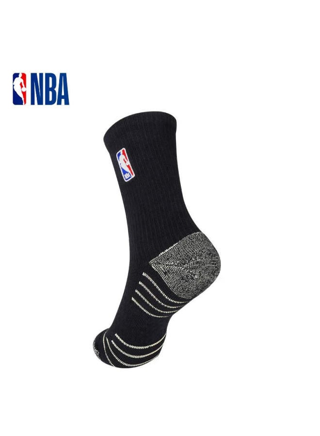 Nba Men's High Tube Casual Sports Socks With Copper Ion Antibacterial Yarn Thickened Towel Bottom Cotton Socks 3 Pairs - Image 3