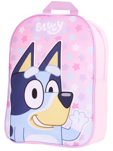 Bluey Backpack for Girls - Kids School Bag Travel Backpack Pink Childrens & Toddler Rucksack Ideal for Nursery and Daily Use - Image 1