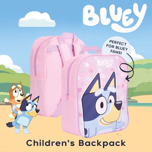 Bluey Backpack for Girls - Kids School Bag Travel Backpack Pink Childrens & Toddler Rucksack Ideal for Nursery and Daily Use - Image 2