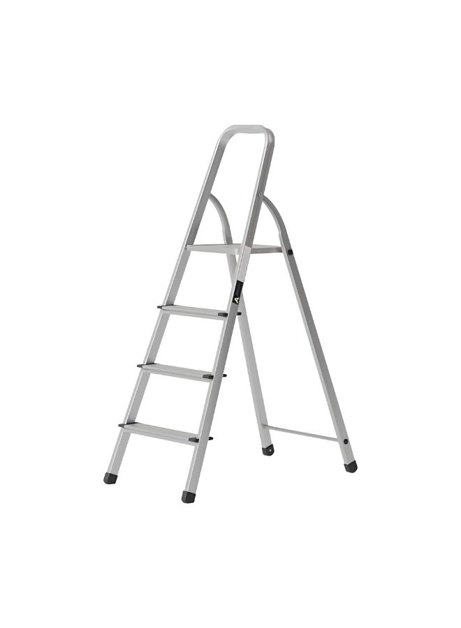 Egardenkart Aluminium Step Ladder for Home - 4 Steps | Anti-Slip Foldable Ladder for Home, Kitchen, Garden, Office | Lightweight, Portable Folding Ladder with Grip (Silver) - Image 2