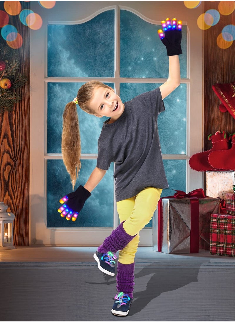 KASTWAVE - Led Gloves Led Shoelaces Set 2 in 1 Led Finger Gloves Flashing Gloves with 6 Modes Light Up Toys LED Gloves for Kids Cool Toys Indoor Play Outdoor - Image 1