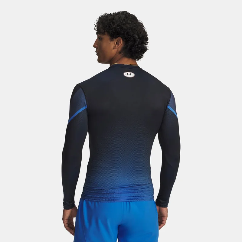 اندر ارمر تيشيرت التمرين من قماش هيت جير ومزين بطباعة بالتسامي للرجال