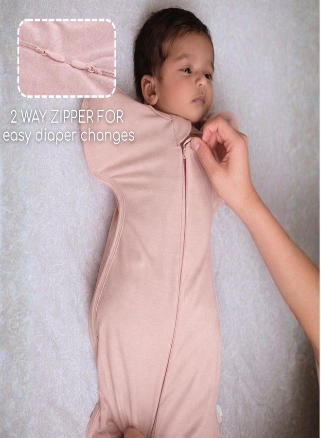 Cocoon Care Bamboo Cotton Knit Rose Solid Sleep Sack for Baby | Soft Breathable Lightweight Wearable Blankets | Pink 0-1M - Image 5