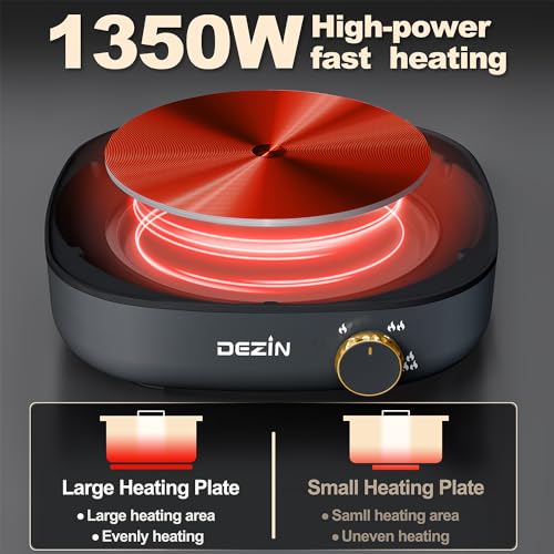 Dezin Electric Shabu Shabu Pot with Removable Pot, 4L Non-Stick Hot Pot Electric with Dual-Power Control, Electric Pot with Tempered Glass Lid for Party, Family and Friend Gathering - Image 5