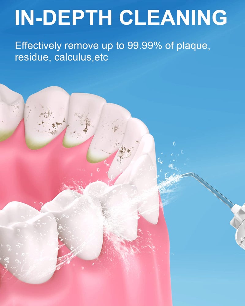 MySmile مجموعة فوهات استبدال MySmile 10 قطعة لجهاز الري الفموي متوافقة مع جهاز تنظيف الأسنان من Waterpik و Mocel، تشمل فوهات كلاسيكية وفوهات جيب اللثة وفوهات إزالة البلاك - Image 4