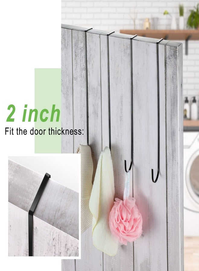 Hotop 15 Inch Wreath Hangers for Front Door Wreath Doors Hangers Steel Material Clothes Towel Hooks Holder Over The Door Hanger Hooks 2 Pcs for Christmas Halloween Front Decorations(Black) - Image 3