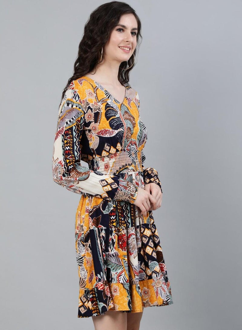 ISHIN Printed Tiered Dress  - Image 3