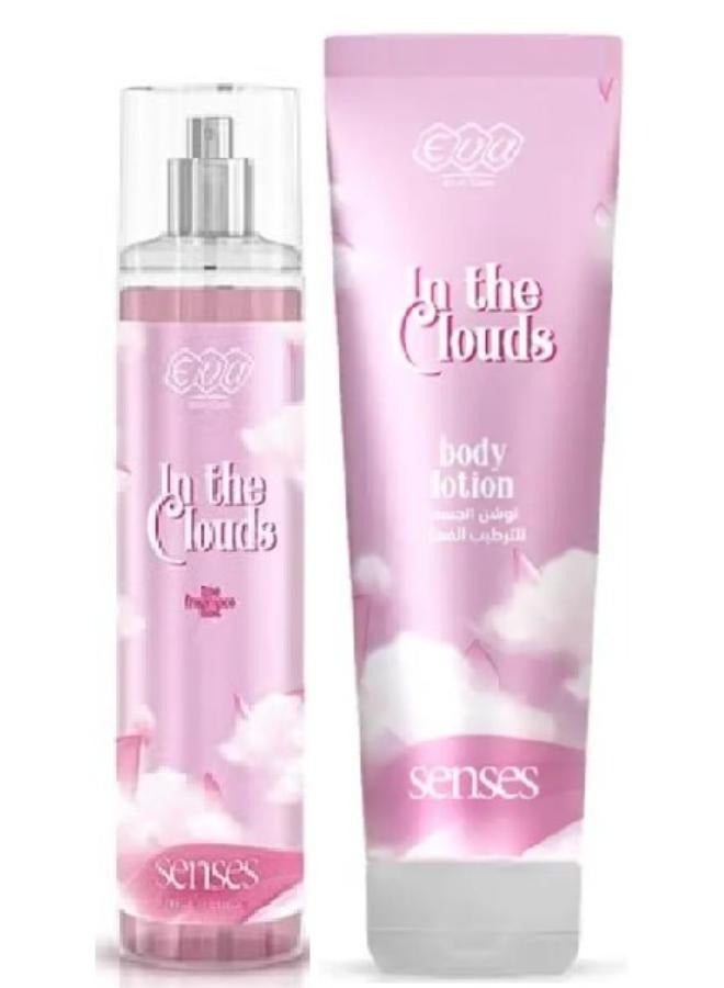 إيفا لوشن الجسم سكين كير سينسيز إن ذا كلاودز 240 مل + سكين كير سينسز كريم استحمام إن ذا كلاود 240 مل - Image 1