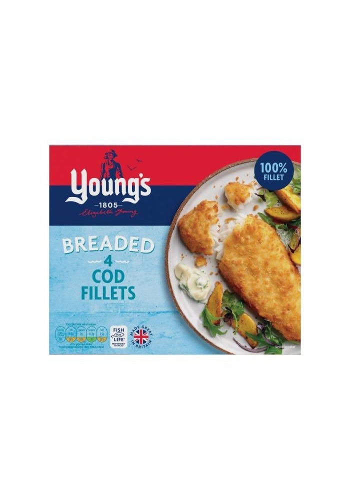 Cod Fish Fillets, Breaded - 400g, UK