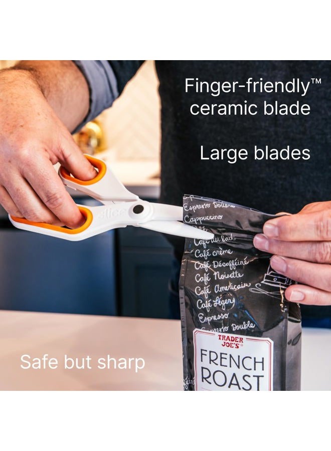 Slice 10545 Ceramic (Large), Rounded Tip Finger-Friendly Edge, Safer Choice, Never Rusts, Lasts 11x Longer Than Metal, Safety Scissors (1 Pack) - Image 2