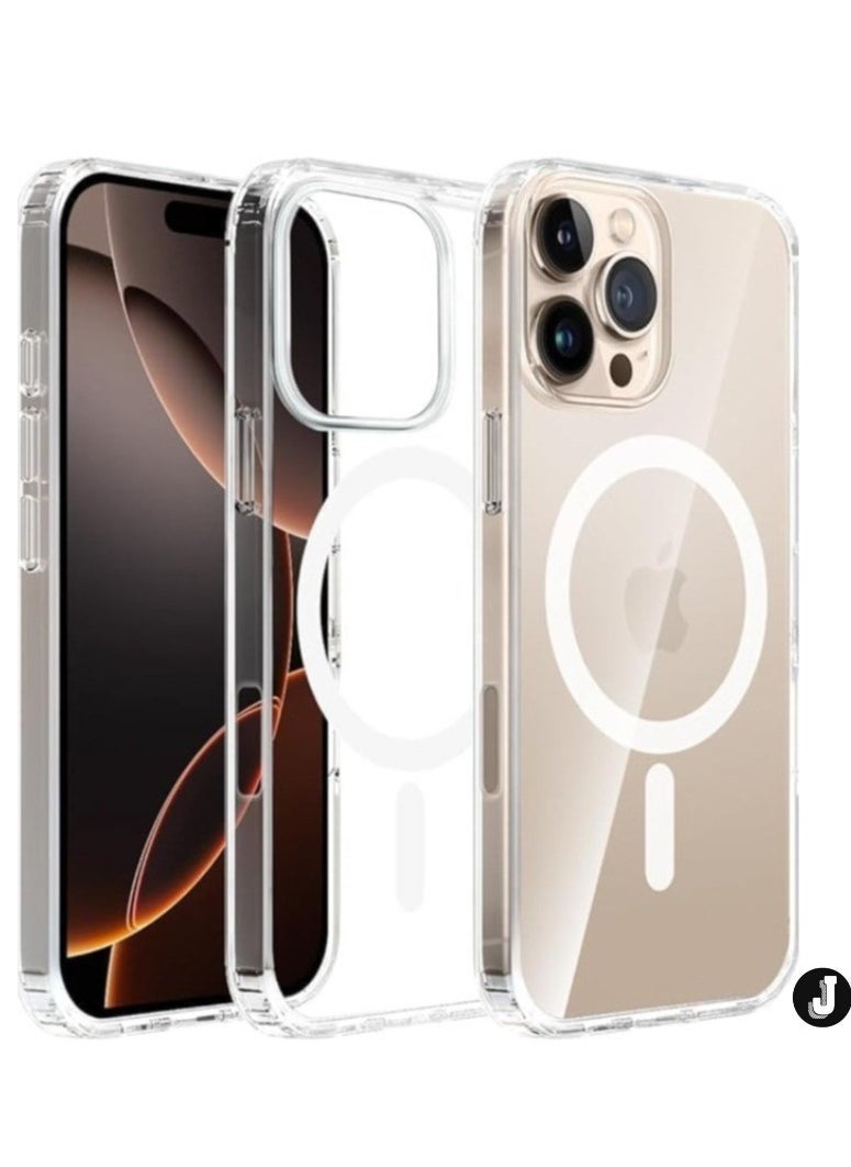 JAJEEK "New iPhone 16 Pro Max Magnetic Case – Clear Scratch-Resistant Back (AHN 16 Pro Max)" - Image 1