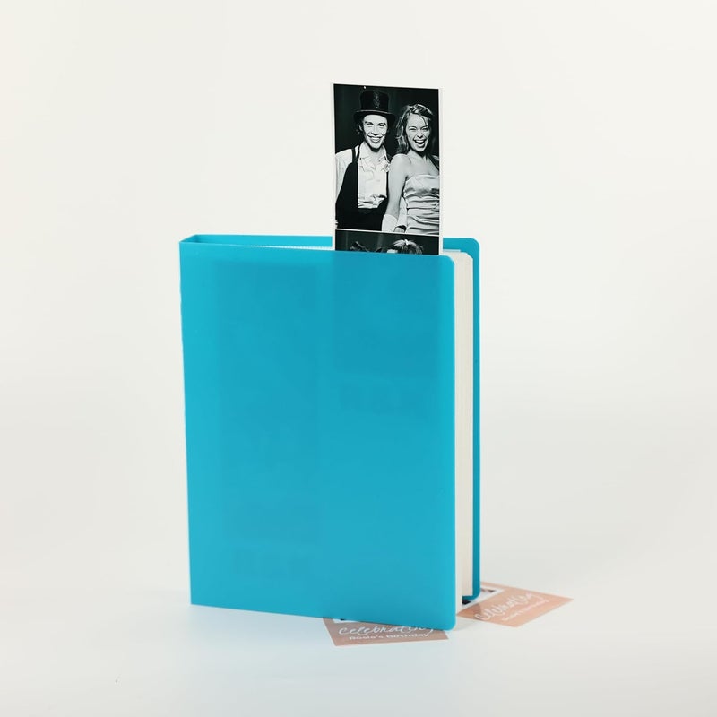 SMILE&WAVE Photo Booth Photo Album - For Wedding or Party- Holds 120 Photobooth 2x6 Photo Strips - Slide In (BLUE) - Image 1