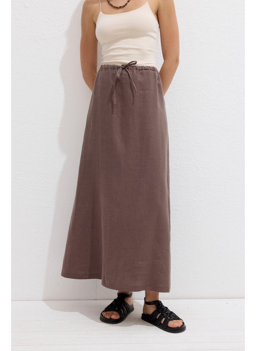 Laced Linen Skirt Dusty Brown - pzsku/Z3CD02242EFF06BCCD175Z/45/_/1741264829/8ed76a81-bc00-483f-956f-736af1d179dc