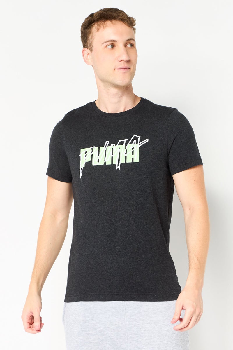 PUMA Men Slim Fit Short Sleeve Outdoor T-Shirt, Dark Grey - Image 1