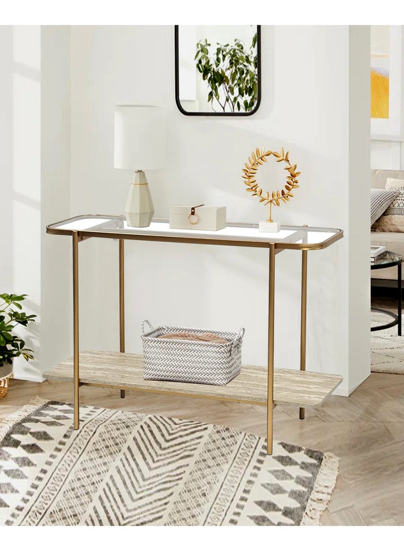 Living Console Table Entryway With Glass Top 120*40*80 CM - Image 3