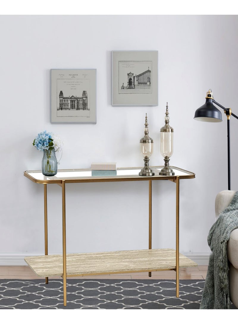 Living Console Table Entryway With Glass Top 120*40*80 CM - Image 4