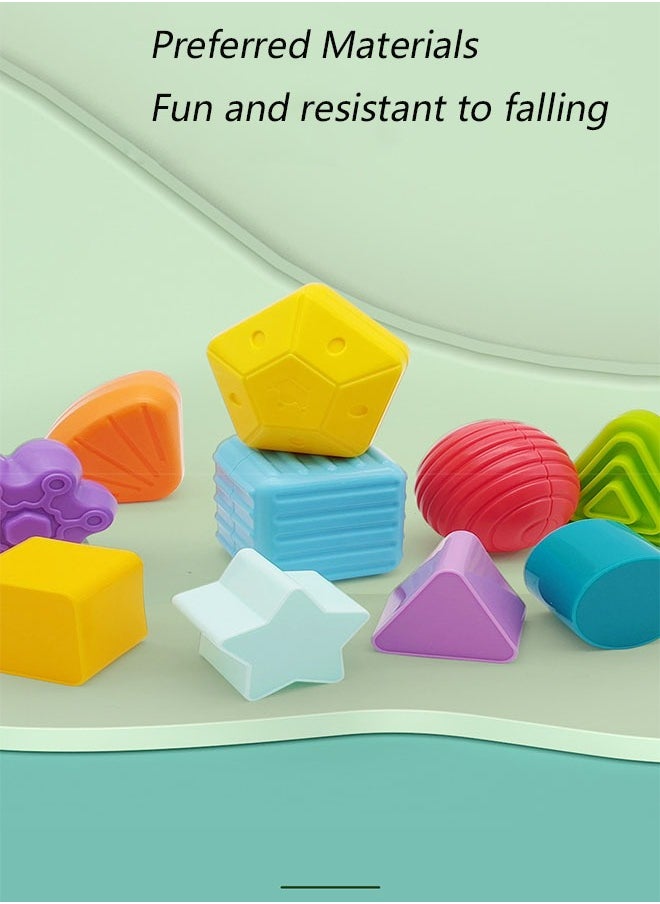 Arabest - Educational Toys Sensory Cognitive Training Rainbow Cecil Block Matching Box - Image 1