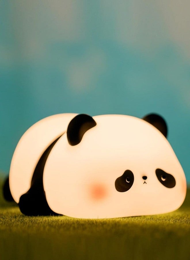 Mobhada USA Night Lamp, Cute Touch Silicone Light for Kids Bedroom, USB Rechargeable (Panda) - Image 1