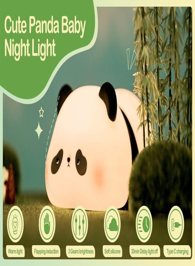 Mobhada USA Night Lamp, Cute Touch Silicone Light for Kids Bedroom, USB Rechargeable (Panda) - Image 3