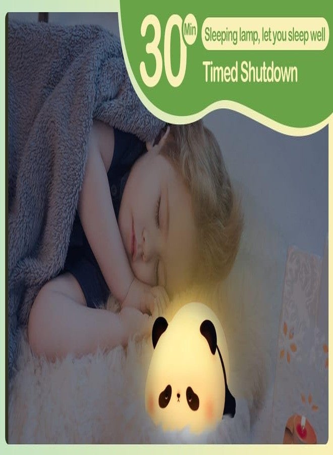 Mobhada USA Night Lamp, Cute Touch Silicone Light for Kids Bedroom, USB Rechargeable (Panda) - Image 2