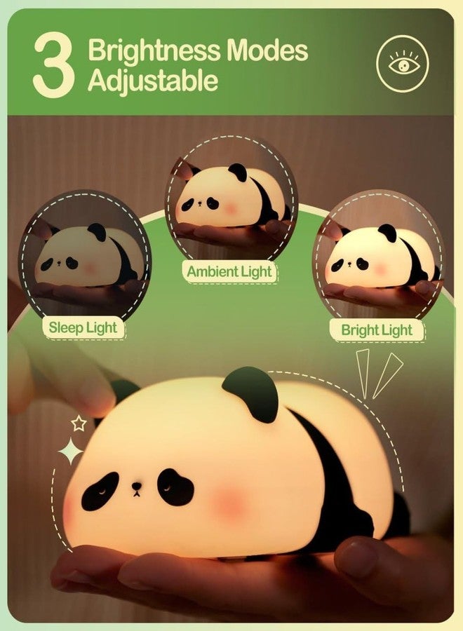 Mobhada USA Night Lamp, Cute Touch Silicone Light for Kids Bedroom, USB Rechargeable (Panda) - Image 4