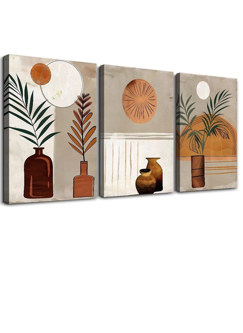 Decorior Artistic Tableau (Islamic/Modern/Children's) 3 Pieces 42x90cm 30mm Raised - High-Quality Digital Printing - UV Coating for Color Protection - Easy Installation with Self-Adhesive - Elegant Home, Office, and Gift Decor  - Image 1