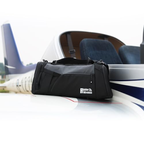 R SPIDER WIRELESS Premium Pilot Bag, Flight Bag, Aviation Bag, Black - Image 3
