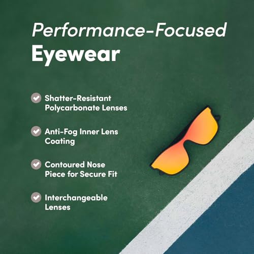 CRBN Pickleball CRBN Drift Pickleball Glasses for Men & Women - Pickleball Eye Protection - Photochromic Lens Provides Sun & Impact Protection in All Conditions - Meets ANSI Z87.1 & Z80.3 - Image 3