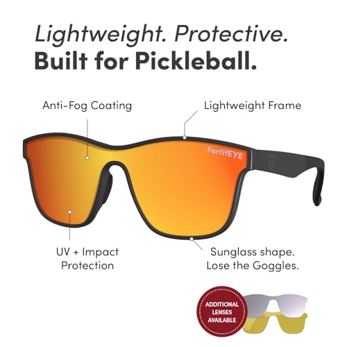 CRBN Pickleball CRBN Drift Pickleball Glasses for Men & Women - Pickleball Eye Protection - Photochromic Lens Provides Sun & Impact Protection in All Conditions - Meets ANSI Z87.1 & Z80.3 - Image 2
