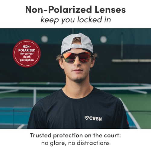 CRBN Pickleball CRBN Drift Pickleball Glasses for Men & Women - Pickleball Eye Protection - Photochromic Lens Provides Sun & Impact Protection in All Conditions - Meets ANSI Z87.1 & Z80.3 - Image 4