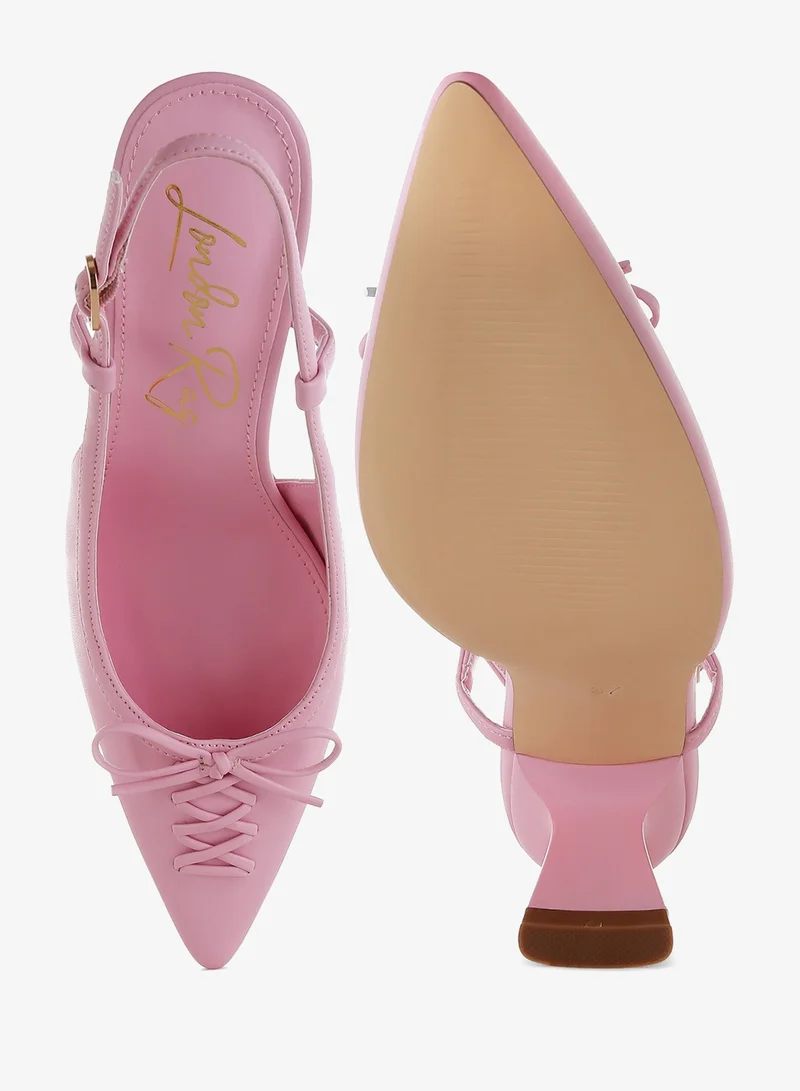 London Rag Pink Kitten Heel Pointy Slingbacks in Pink for Women | Best Price UAE