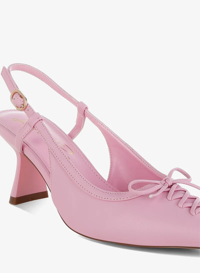 London Rag Pink Kitten Heel Pointy Slingbacks in Pink for Women | Best Price UAE