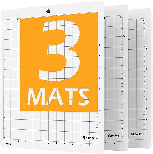 XINART Cutting Mats for Silhouette Cameo 43213 Mats12x12 inch Standard Adhesive Sticky Accessories Craft Vinyl Replacement Cut Mats for Silhouette Cameo