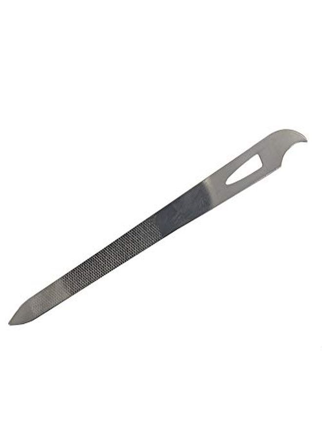Yeshan Stainless Steel Triplecut Long Nail File With Nail Cleaner Tip,5.5 Inch,Pack Of 2 - Image 3